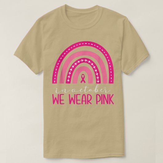 10月に我々は衣服ピンク乳がん認識度Ra Tシャツ (デザイン正面)