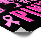 10月に我々は衣服ピンク乳がん認識度T- ポスター (角)