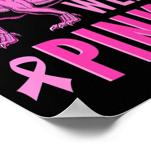 10月に我々は衣服ピンク乳がん認識度T- ポスター (角)