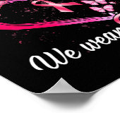 10月に我々は衣服ピンク乳癌バタフライパイ ポスター (角)