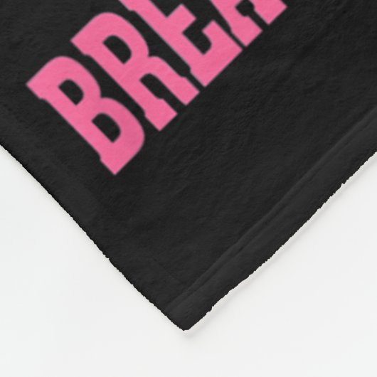 10月に我々は衣服ピンク格言乳がんアワーン フリースブランケット (角)