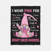 10月に我々は衣服ピンク格言乳がんアワーン フリースブランケット (正面)