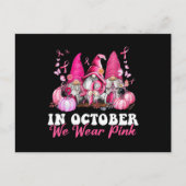 10月に我々は衣服ピンク格言乳がんアワーン ポストカード (正面)