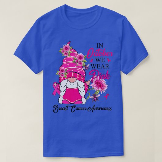 10月に我々は衣服ピンク格言乳がんアワーン Tシャツ (デザイン正面)