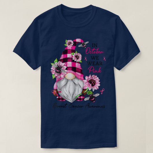 10月に我々は衣服ピンク格言乳がんアワーン Tシャツ (デザイン正面)