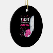 10月に我々は衣服ピンク象の乳がんモン セラミックオーナメント (右)