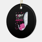 10月に我々は衣服ピンク象の乳がんモン セラミックオーナメント (左)