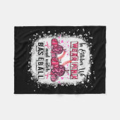 10月に我々は衣服ピンク野球乳がん阿波 フリースブランケット (正面(横))