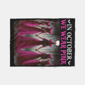 10月に我々衣服ピンクウィッチハロウィーン乳房カン フリースブランケット (正面(横))