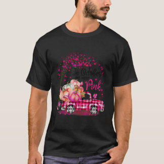 10月に我々衣服ピンクカボチャートラック胸カンス Tシャツ