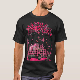 10月に我々衣服ピンクトラックカボチャ乳房カンス Tシャツ