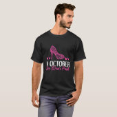 10月に我々衣服ピンクハイヒール Tシャツ (正面フル)