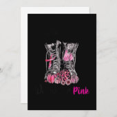 10月に我々衣服ピンクブーツ退役軍人乳がん セーブザデート (正面/裏面)