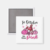 10月に我々衣服ピンクホースパンプキンヒョウ・ブレア マグネット (正面/裏面)