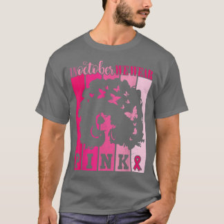 10月に我々衣服ピンクリボン乳がん認識 Tシャツ