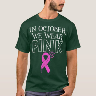 10月に我々衣服ピンクリボン乳がん認識 Tシャツ