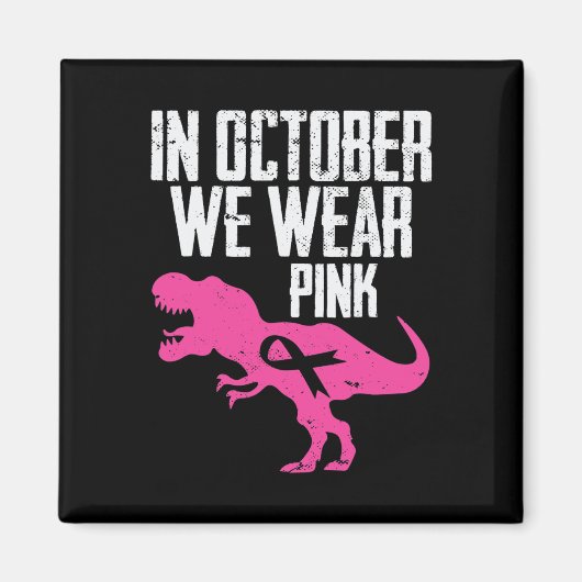 10月に我々衣服ピンク乳がん認識度Bo マグネット (正面)