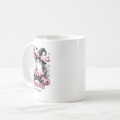 10月に我々衣服ピンク乳がん認識度Ha コーヒーマグカップ (正面左)