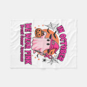 10月に我々衣服ピンク乳がん認識度Ha フリースブランケット (正面(横))