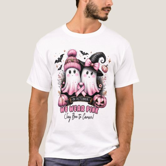 10月に我々衣服ピンク乳がん認識度Ha Tシャツ (正面)