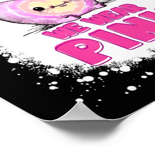 10月に我々衣服ピンク先生乳がん戦争 ポスター (角)