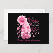 10月に我々衣服ピンク格言格言乳がん ポストカード (正面/裏面)