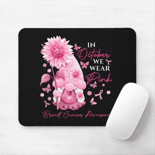 10月に我々衣服ピンク格言格言乳がん マウスパッド (マウス)