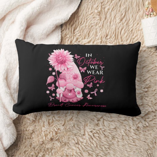 10月に我々衣服ピンク格言格言乳がん ランバークッション (ブランケット)