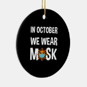 10月に我々衣服マスク面白いハロウィーンの衣装 セラミックオーナメント (右)