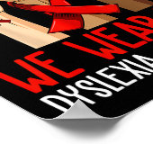 10月に我々衣服レッド失読症認識度月Dy ポスター (角)