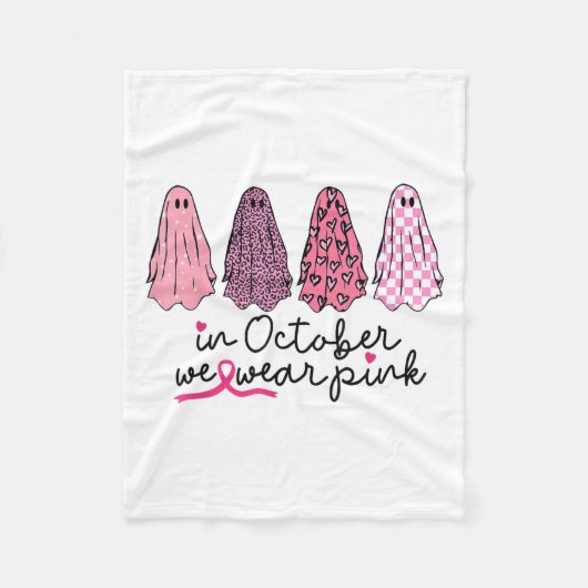 10月に我々衣服Nk幽霊ブハロウィーン胸C フリースブランケット (正面)