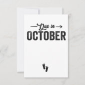 10月に期限ベビー発表の妊娠ギフト サンキューカード (正面)