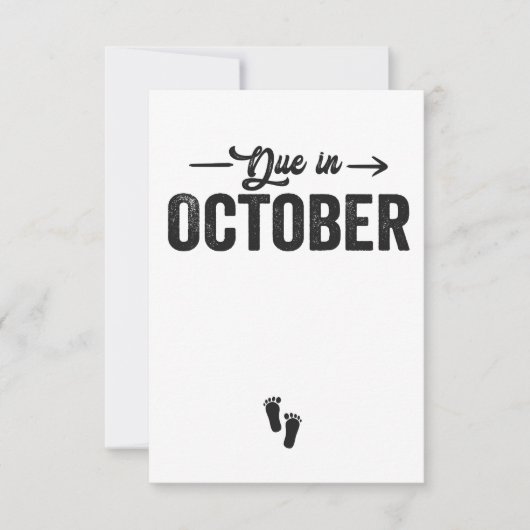 10月に期限ベビー発表の妊娠ギフト サンキューカード (正面)