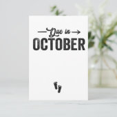 10月に期限ベビー発表の妊娠ギフト サンキューカード (スタンド正面)