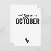 10月に期限ベビー発表の妊娠ギフト サンキューカード (正面/裏面)