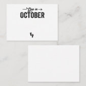 10月に期限ベビー発表の妊娠ギフト ノートカード (正面/裏面)