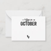 10月に期限ベビー発表の妊娠ギフト ノートカード (正面)