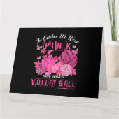 10月に私たちは衣服ピンクとバレーボールブレアを見る カード (正面)