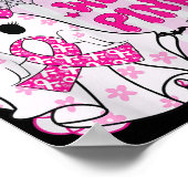 10月に私たち衣服ピンクシャツ幽霊乳がん ポスター (角)