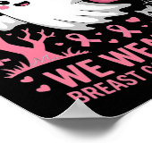 10月に私たち衣服ピンクシャツ幽霊乳がん ポスター (角)