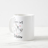 10月に締め切りかわいいスワンズ運A新生児 コーヒーマグカップ (正面左)