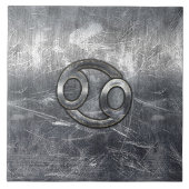 10月のがん〔占星術の〕十二宮図の動揺して記号 タイル (正面)