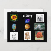 10月のてんびん座 誕生月 ポストカード (正面/裏面)