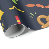 10月のカラフルフェスト記号のパターン ラッピングペーパー (ロールコーナー)