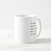 10月のコーヒーマグタイポグラフィ詩的な態度 コーヒーマグカップ (正面右)