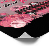 10月のトラック我々は衣服ピンク乳癌 ポスター (角)