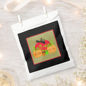 10月のハロウィン ブライダルシャワー パンプキン カップル フェイバーバッグ (クリップ留めされた状態)