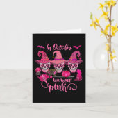 10月のハロウィーンWe衣服乳がんアワレネ カード (黄色い花)