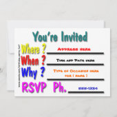 10月のパーティー 招待状 (裏面)