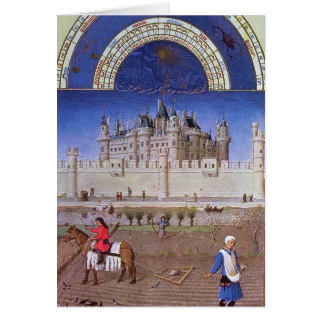 10月のファクシミリ: 冬の穀物を撒くこと (正面)